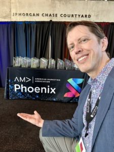 Jeff Moriarty hosting the Phoenix American Marketing Awards